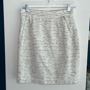 H&M Black & White Zipper Skirt Size 8